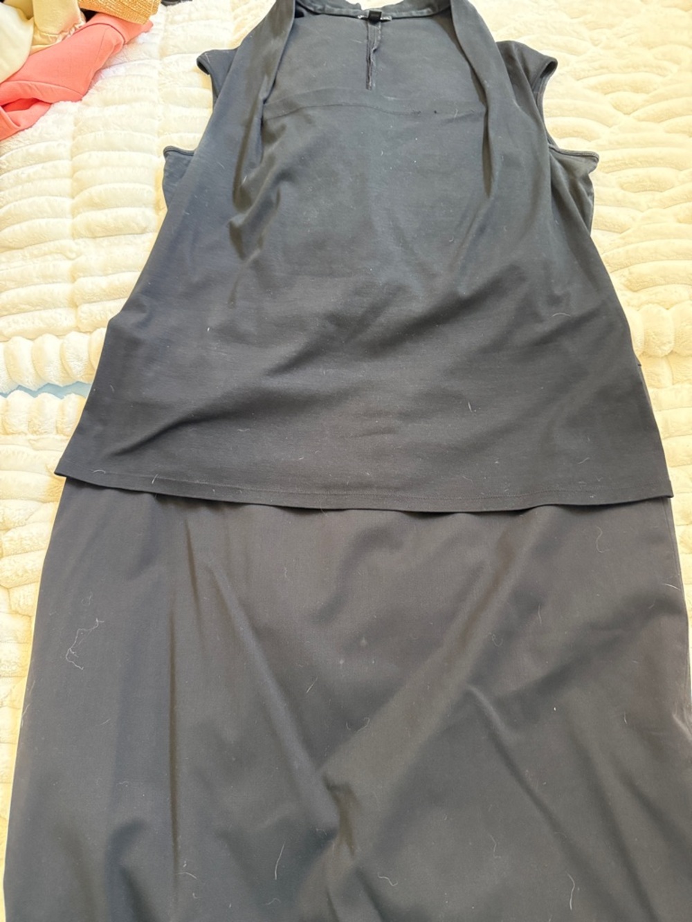 Lafayette 148 New York Black Sleeveless Shirt (XL) and Skirt (16) Set